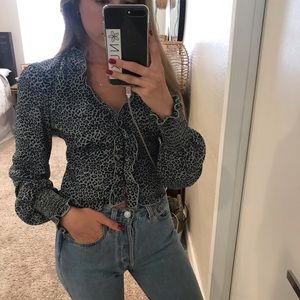 Blue cheetah top
